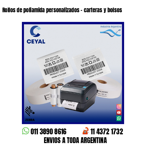 Rollos de poliamida personalizados – carteras y bolsos