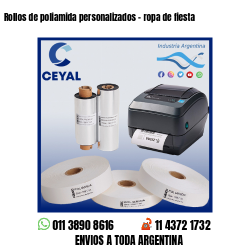 Rollos de poliamida personalizados – ropa de fiesta