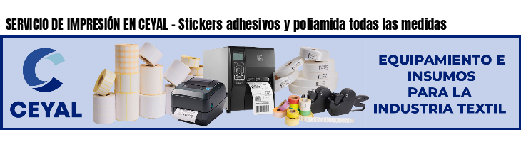 SERVICIO DE IMPRESIÓN EN CEYAL - Stickers adhesivos y poliamida todas las medidas