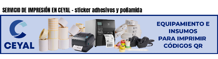 SERVICIO DE IMPRESIÓN EN CEYAL - sticker adhesivos y poliamida
