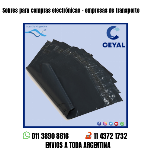 Sobres para compras electrónicas – empresas de transporte