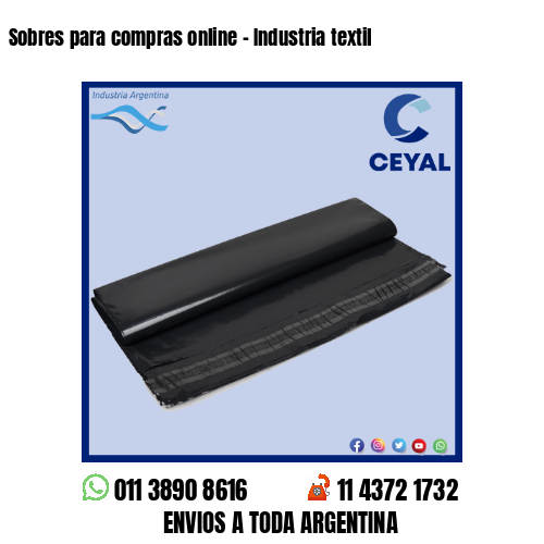 Sobres para compras online – Industria textil