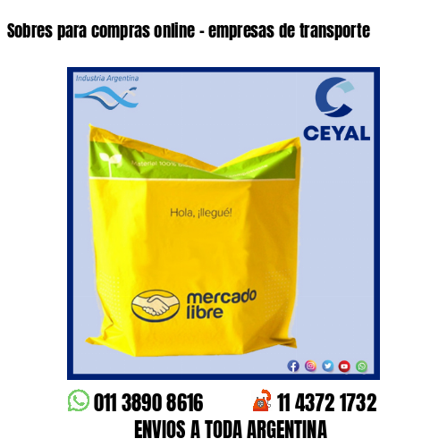Sobres para compras online – empresas de transporte