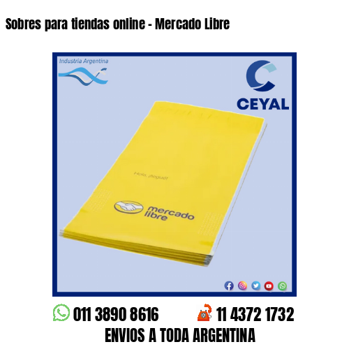 Sobres para tiendas online – Mercado Libre