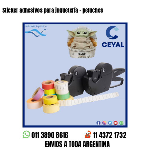 Sticker adhesivos para juguetería – peluches