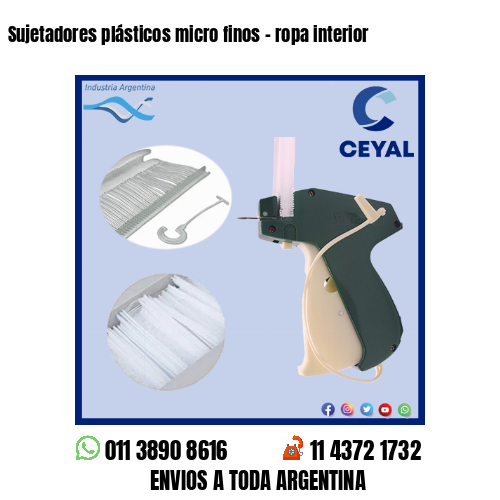 Sujetadores plásticos micro finos – ropa interior