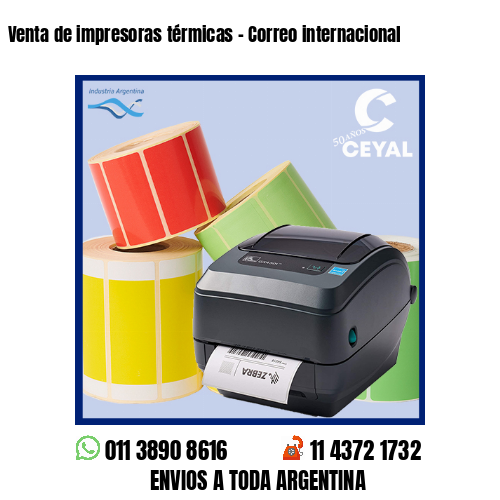 Venta de impresoras térmicas – Correo internacional