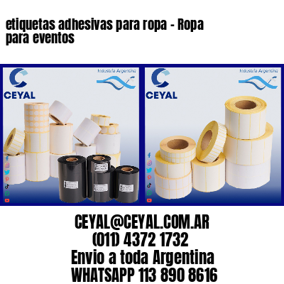 etiquetas adhesivas para ropa – Ropa para eventos