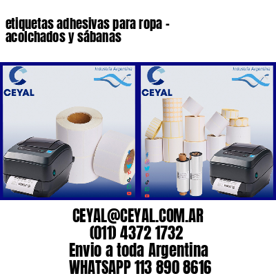 etiquetas adhesivas para ropa – acolchados y sábanas