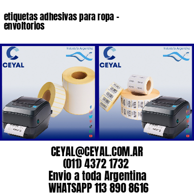 etiquetas adhesivas para ropa – envoltorios