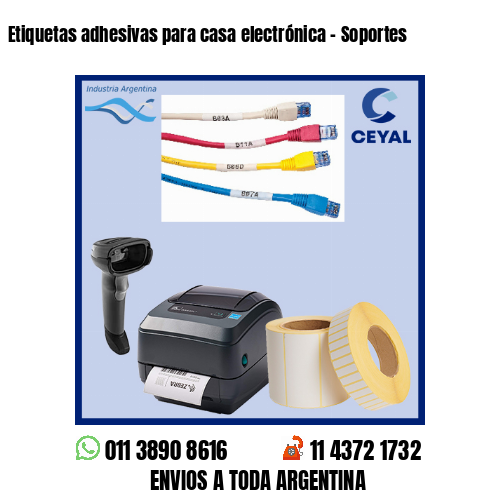 Etiquetas adhesivas para casa electrónica – Soportes