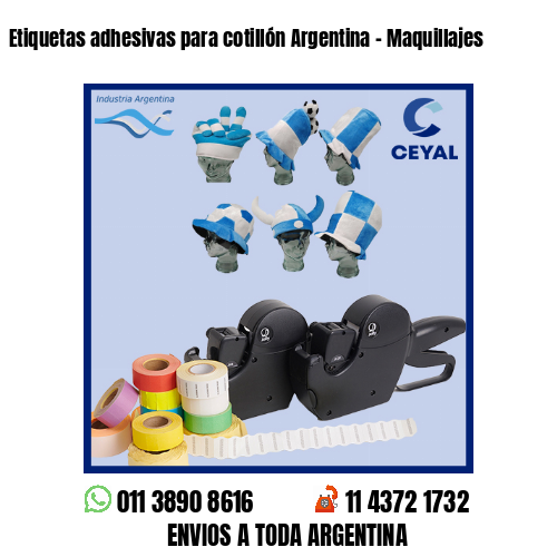 Etiquetas adhesivas para cotillón Argentina – Maquillajes