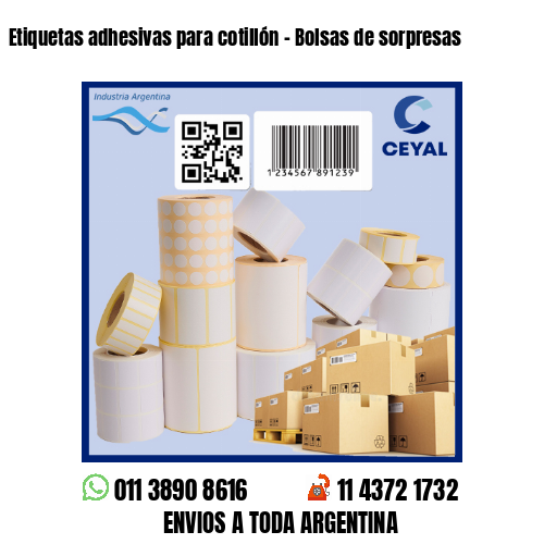 Etiquetas adhesivas para cotillón – Bolsas de sorpresas