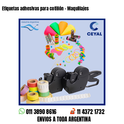 Etiquetas adhesivas para cotillón – Maquillajes
