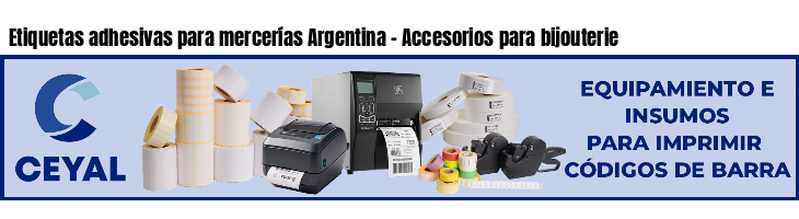 Etiquetas adhesivas para mercerías Argentina - Accesorios para bijouterie