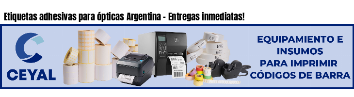 Etiquetas adhesivas para ópticas Argentina - Entregas inmediatas!