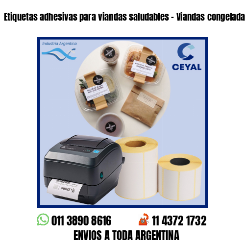Etiquetas adhesivas para viandas saludables – Viandas congeladas
