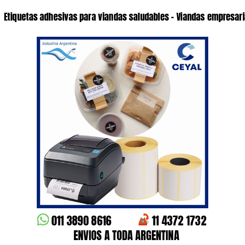 Etiquetas adhesivas para viandas saludables – Viandas empresariales