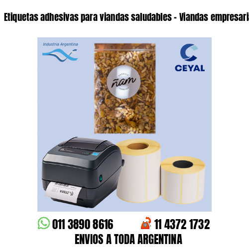 Etiquetas adhesivas para viandas saludables – Viandas empresariales