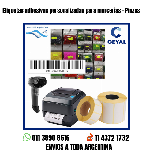 Etiquetas adhesivas personalizadas para mercerías – Pinzas