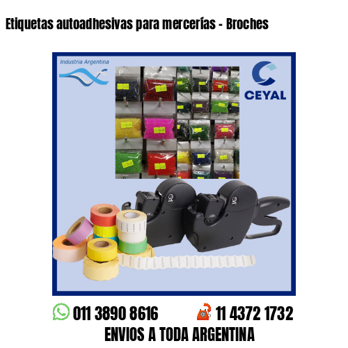 Etiquetas autoadhesivas para mercerías – Broches