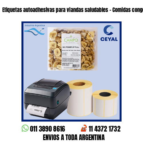 Etiquetas autoadhesivas para viandas saludables – Comidas congeladas