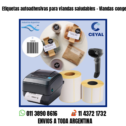 Etiquetas autoadhesivas para viandas saludables – Viandas congeladas