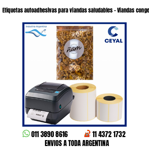 Etiquetas autoadhesivas para viandas saludables – Viandas congeladas