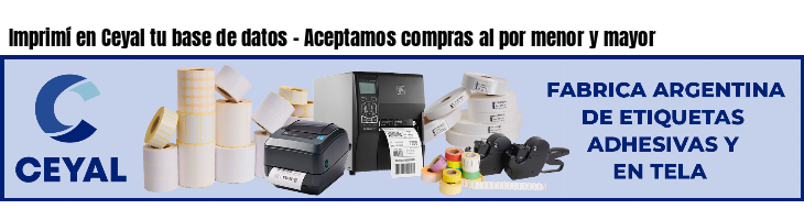 Imprimí en Ceyal tu base de datos - Aceptamos compras al por menor y mayor