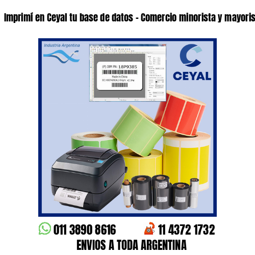 Imprimí en Ceyal tu base de datos – Comercio minorista y mayorista