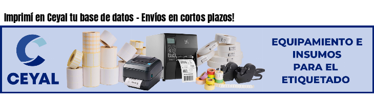 Imprimí en Ceyal tu base de datos - Envíos en cortos plazos!