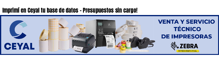 Imprimí en Ceyal tu base de datos - Presupuestos sin cargo!