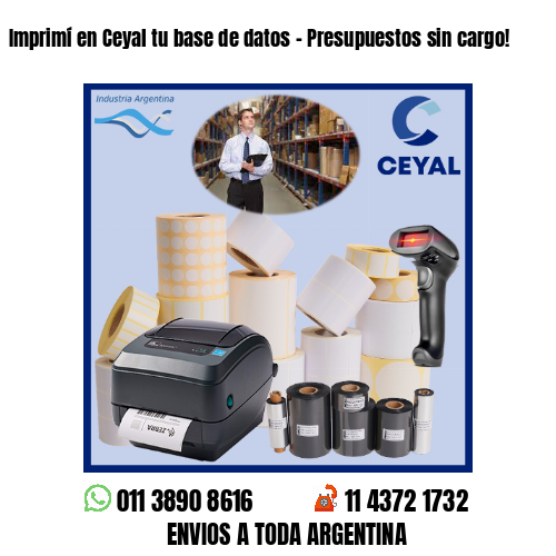 Imprimí en Ceyal tu base de datos – Presupuestos sin cargo!