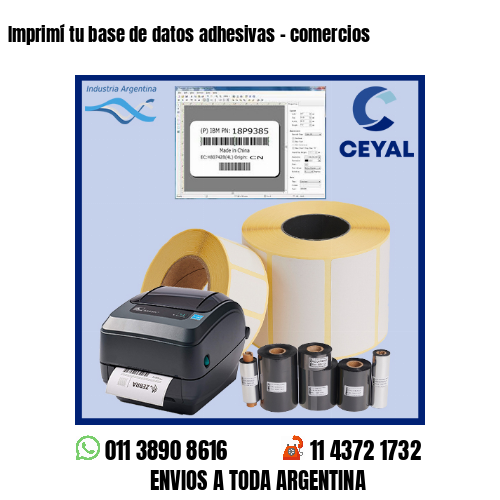 Imprimí tu base de datos adhesivas – comercios