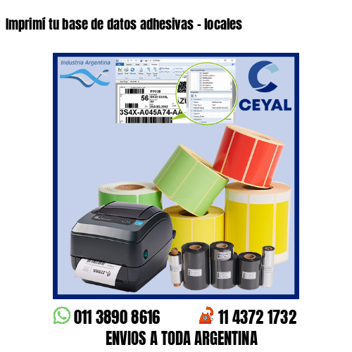 Imprimí tu base de datos adhesivas – locales