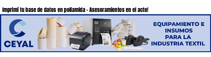 Imprimí tu base de datos en poliamida - Asesoramientos en el acto!