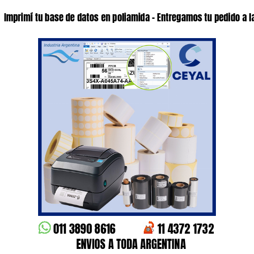 Imprimí tu base de datos en poliamida – Entregamos tu pedido a la brevedad!