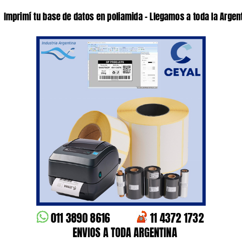 Imprimí tu base de datos en poliamida – Llegamos a toda la Argentina!