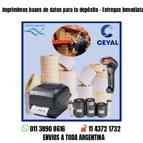 Imprimimos bases de datos para tu depósito – Entregas inmediatas!