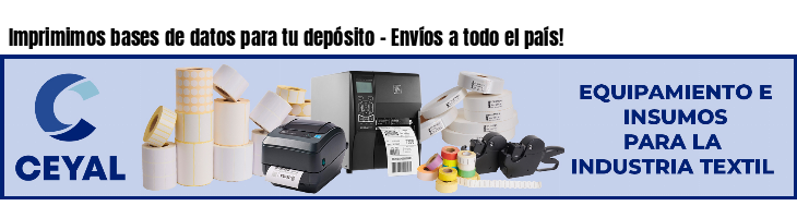Imprimimos bases de datos para tu depósito - Envíos a todo el país!