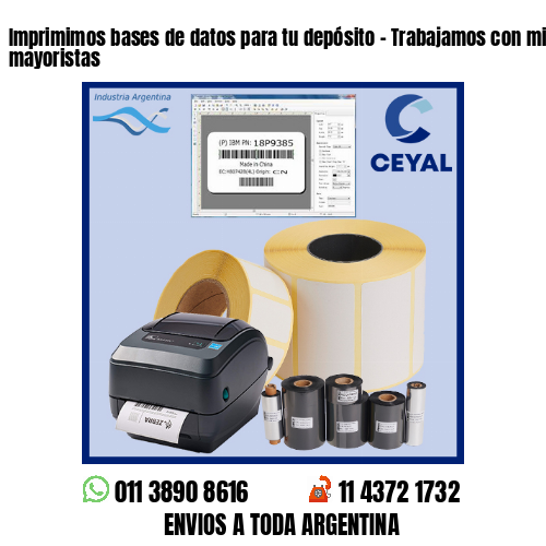 Imprimimos bases de datos para tu depósito – Trabajamos con minoristas y mayoristas