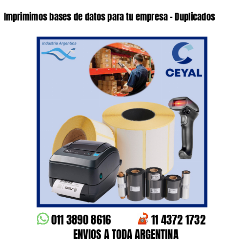 Imprimimos bases de datos para tu empresa – Duplicados