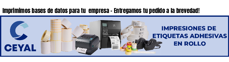Imprimimos bases de datos para tu  empresa - Entregamos tu pedido a la brevedad!