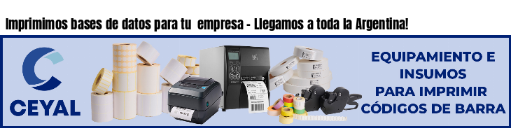 Imprimimos bases de datos para tu  empresa - Llegamos a toda la Argentina!