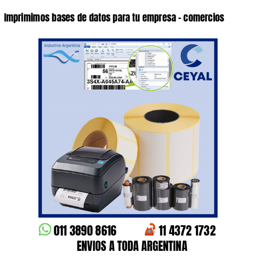 Imprimimos bases de datos para tu empresa – comercios