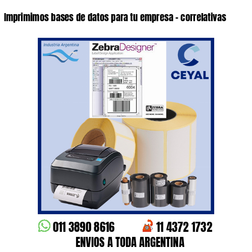 Imprimimos bases de datos para tu empresa – correlativas