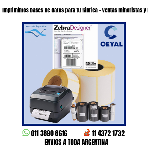 Imprimimos bases de datos para tu fábrica – Ventas minoristas y mayoristas