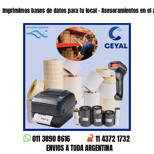Imprimimos bases de datos para tu local – Asesoramientos en el acto!