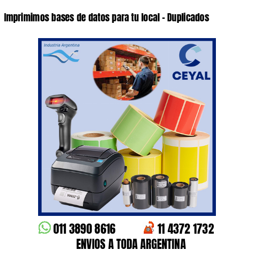 Imprimimos bases de datos para tu local – Duplicados