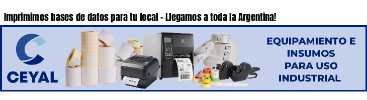 Imprimimos bases de datos para tu local - Llegamos a toda la Argentina!